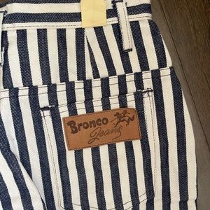 Vintage 70s Bronco Blue and White Pinstripe Pants